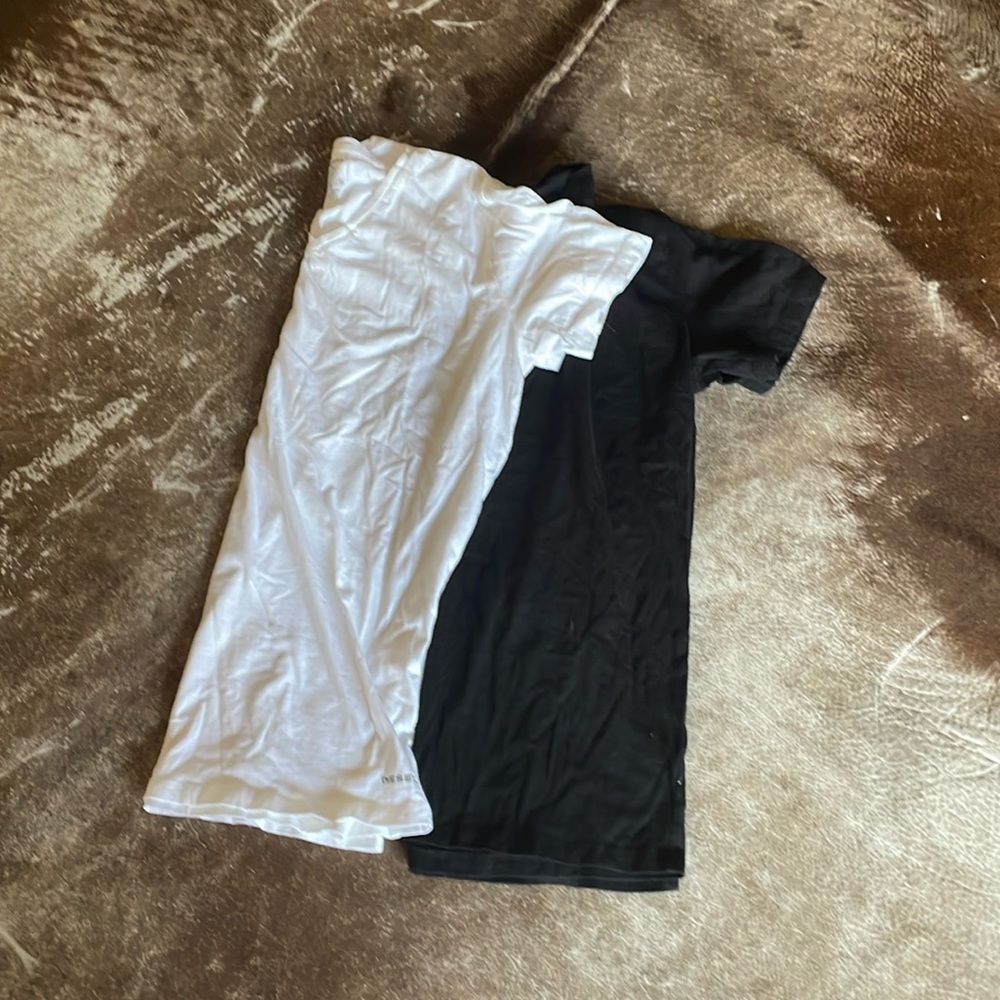 Set of 2 Men’s Diesel tee shirts. White. Black. Size Medium